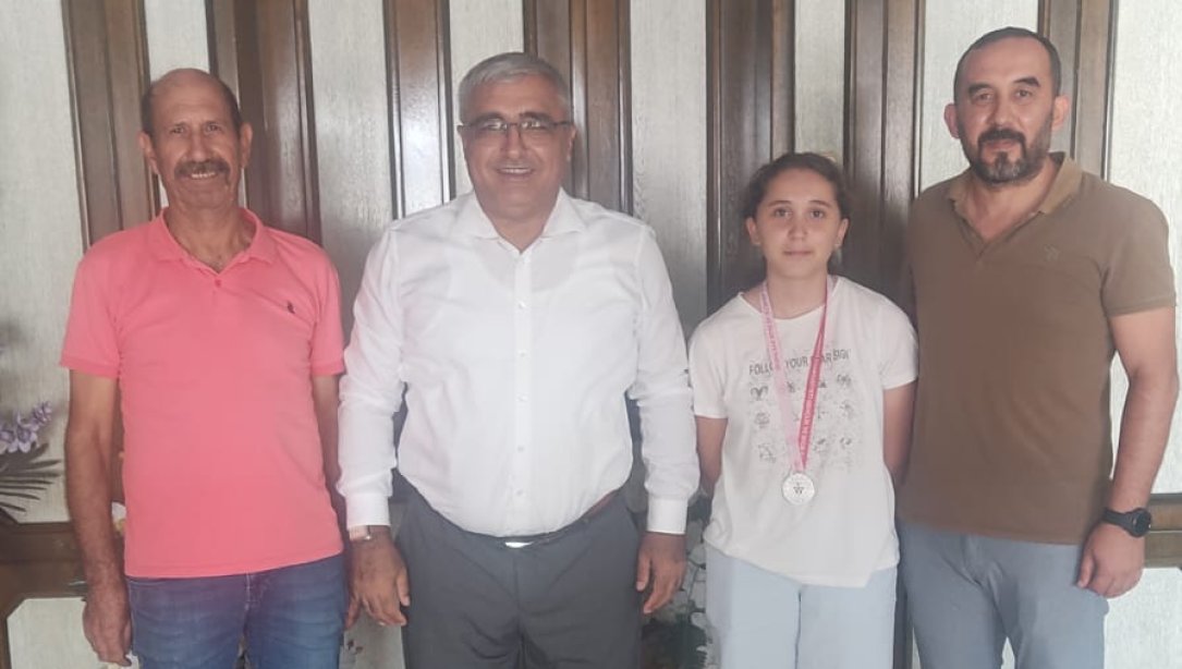 Okçuluk Yıldız Kızlar il müsabakalarında Antalya 2. Si olan Öğrencimizden Ziyaret